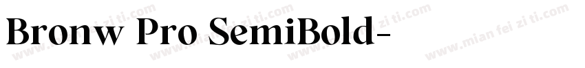 Bronw Pro SemiBold字体转换
